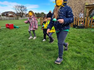 Children at Appleton Roebuck Primary School - Egg Race